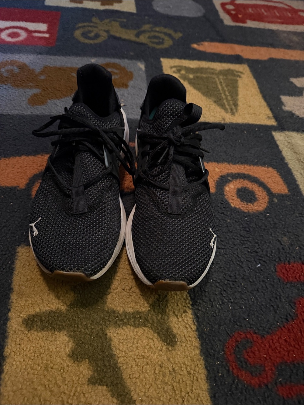 Puma Men's Black Knit Athletic Shoes
